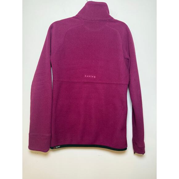 OAKLEY POLARTEC FLEECE PURPLE FULL ZIP HOODIE W/ PINK LOGO WOMENS L/XL - Picture 1 of 12
